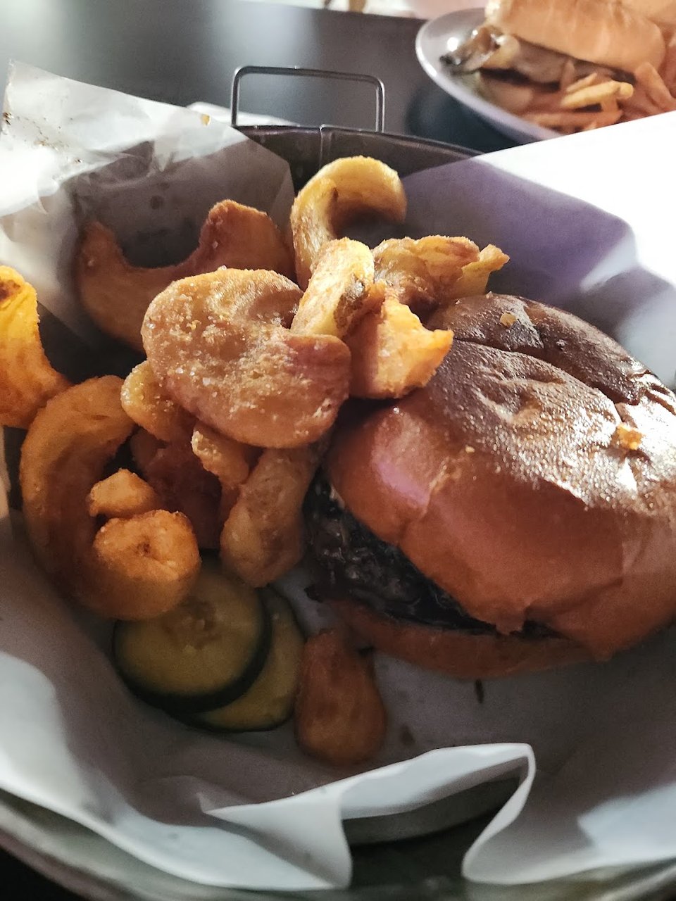Casual food menu with kid-sized options.