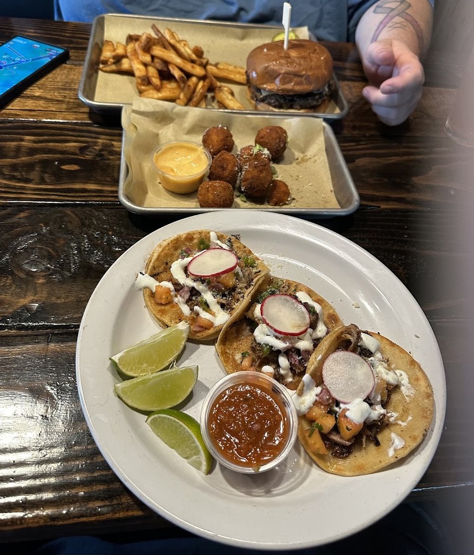Casual food menu with kid-sized options.